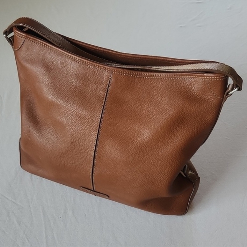 Cole Haan Soft Brown Camel Colour Leather Satchel Shoulder Bag Purse